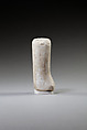 Lower part of a shabti, Limestone, paint