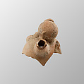 Vase fragment in the shape of a monkey, Pottery