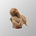 Vase fragment in the shape of a monkey, Pottery