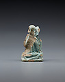 Amulet, Ptah on crocodiles, Faience