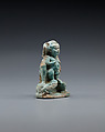 Amulet, Ptah on crocodiles, Faience