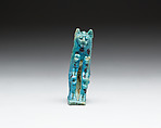Cat amulet, Faience