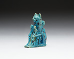 Cat amulet, Faience