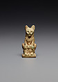 Amulet: Cat with 3 Kittens, Faience