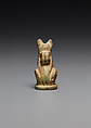Amulet: Cat with 3 Kittens, Faience