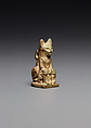 Amulet: Cat with 3 Kittens, Faience
