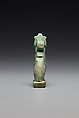 Lion(?) wearing an atef crown, Faience