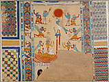 Western Sun Adored by Deities, Tomb of Djehutyemheb, Norman de Garis Davies, Tempera on paper