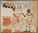Dragging a Statue of Thutmose I, Norman de Garis Davies, Tempera on paper