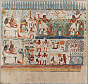 North Side of the West Wall of Nakht's Offering Chapel, Norman de Garis Davies, Tempera on paper