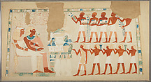 Nakht and his Wife Receiving Offerings, Norman de Garis Davies, Tempera on paper