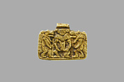 Appliqué with Bes flanked by figures of Taweret, Gold