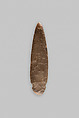 Bifacial tool with notched tang, Flint