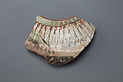 Decorated jar fragment with inscription, Pottery and ink, paint
