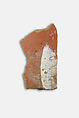 Decorated jar fragment, Pottery and ink, paint