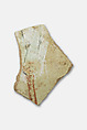 Decorated jar fragment, Pottery and ink, paint
