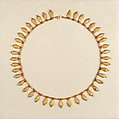 Necklace, Gold, carnelian