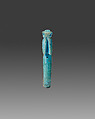 Amulet in the form of a serpent decan with raised arms, Faience
