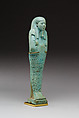 Shabti of Psamtikmeryptah, overseer of the royal fleet, Faience