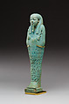 Shabti of Psamtikmeryptah, overseer of the royal fleet, Faience
