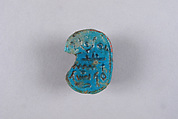 Scarab with hieroglyphs (New Year's blessing?), Faience