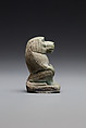 Amulet: Squatting Baboon, Faience