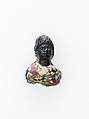 Pendant, bust of a man, Glass