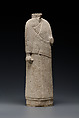 Incomplete figure in draped costume, Limestone