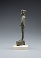 Min statuette, Cupreous metal, precious metal inlay