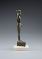 Min statuette, Cupreous metal, precious metal inlay