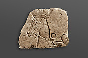 Relief Depicting Heads and Chests of Two Horses, Limestone
