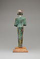 Statue of the God Ptah, Bronze, gold leaf, glass