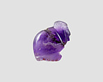 Female sphinx amulet, Amethyst