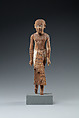 Figure of a Standing Man with a Long Kilt, Wood, paint