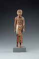 Figure of a Standing Man with a Long Kilt, Wood, paint