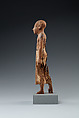 Figure of a Standing Man with a Long Kilt, Wood, paint