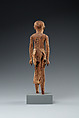 Figure of a Standing Man with a Long Kilt, Wood, paint