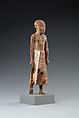 Figure of a Standing Man with a Long Kilt, Wood, paint