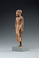 Figure of a Standing Man with a Long Kilt, Wood, paint