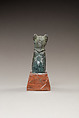 Upper Part of the Figure of a Seated Cat, Cupreous metal