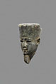 Head possibly from a figure of Amun-Min, Steatite