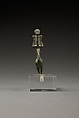 Pendant of an ibis wearing an atef crown, Cupreous metal
