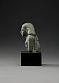 Upper part of a male seated figure, Fine-grained grey stone (graywacke?)