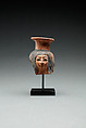 Upper Part of a Jar in the Shape of a Woman’s Head, Pottery, paint