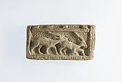 Two-Sided Plaque with Gazelles, Faience