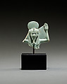 Partial Shu Amulet, Faience