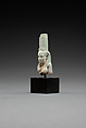 Upper part of a figure of Isis nursing Horus, Faience
