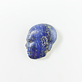 Portion of a Face, possibly a Child God, Lapis lazuli