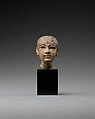 Head of a Statuette of Ptah, Faience