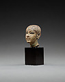 Head of a Statuette of Ptah, Faience